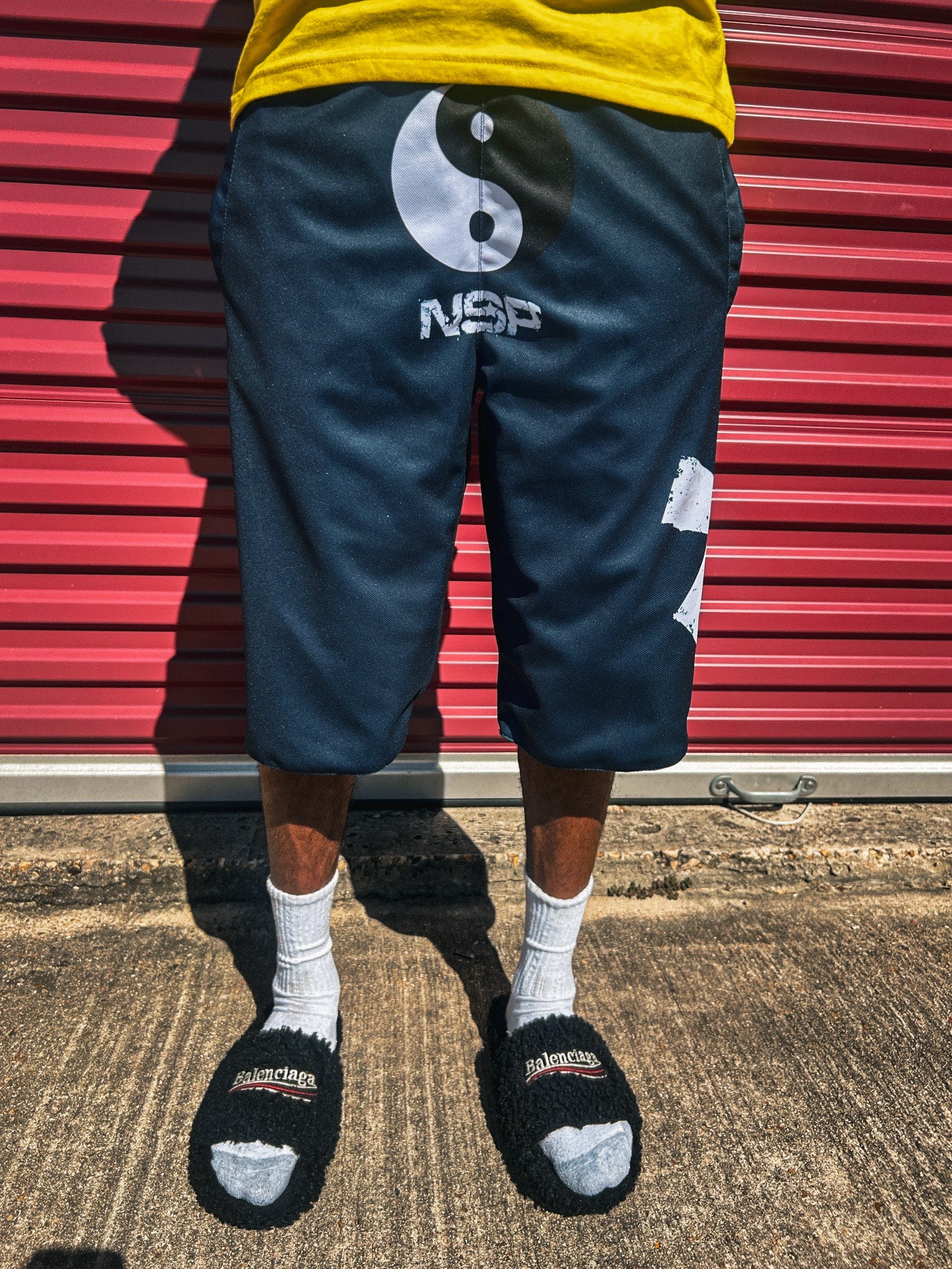 REVERSIBLE LONG MESH SHORTS